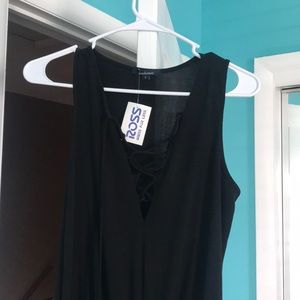 Black lace up jumper